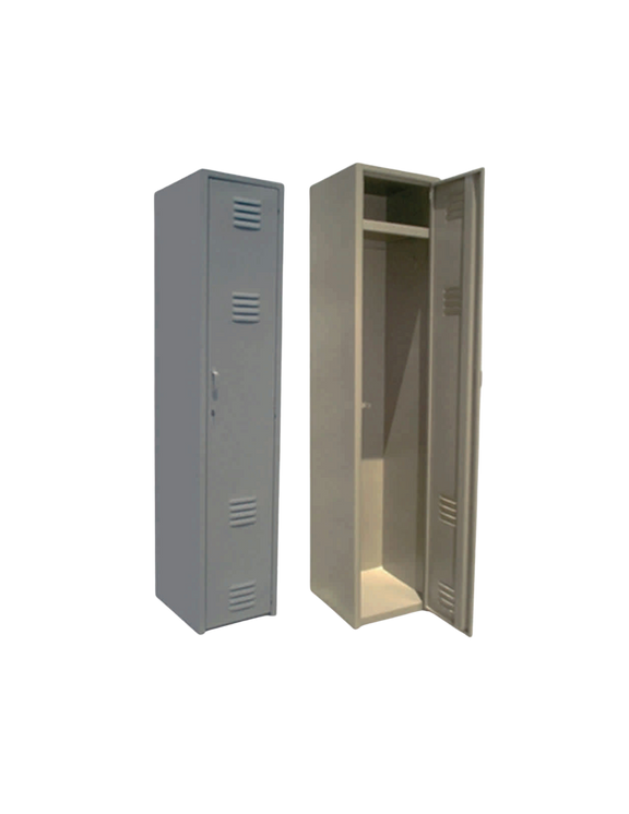 Lockers metalicos estándar 1 puerta Fabricados en serie bajo medidas estándar Calibre 24 Pintura en polvo Epoxi-poliéster micro pulverizada Aura Muebles modelo LE01