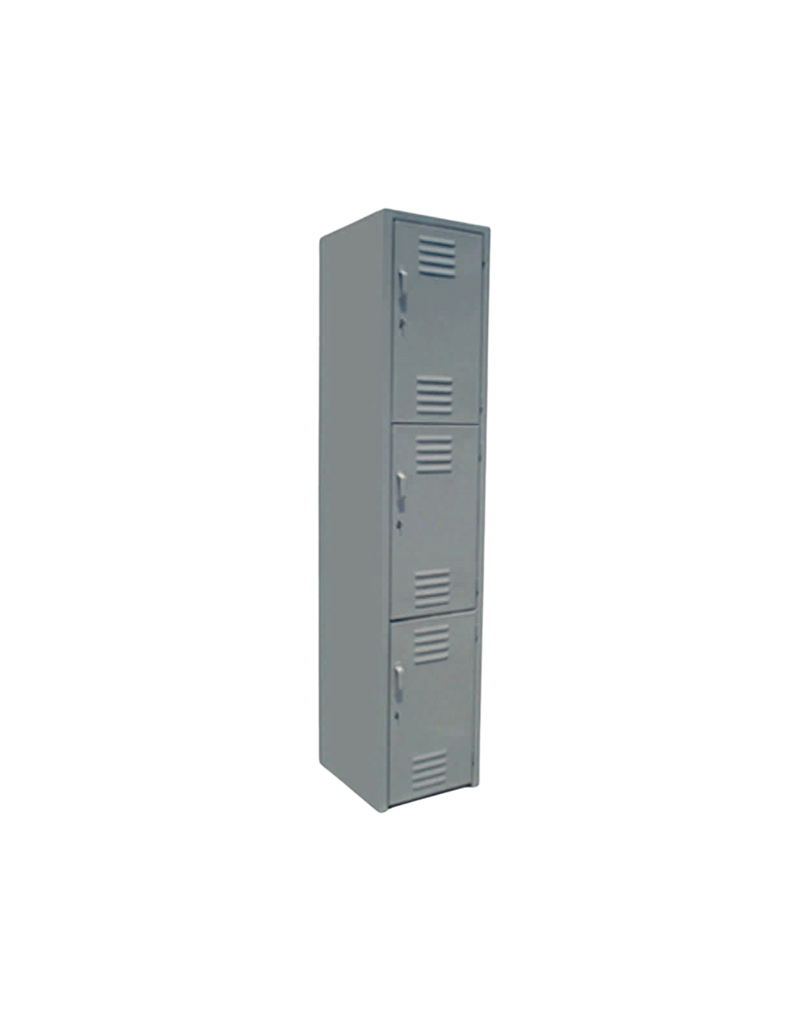 Lockers metalicos TROYA Medidas 38 cm (frente) x 45 cm (fondo) x 180 cm (alto) el cuerpo y las puertas son ensambladas mediante soldadura por resistencia las puertas se abren y cierran por medio de 2 bisagras tipo libro Aura Muebles modelo LT03