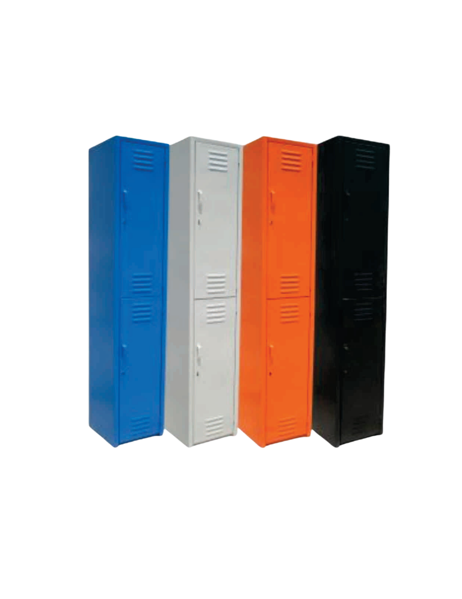 Lockers metalicos TROYA Medidas 38 cm (frente) x 45 cm (fondo) x 180 cm (alto) el cuerpo y las puertas son ensambladas mediante soldadura por resistencia las puertas se abren y cierran por medio de 2 bisagras tipo libro Aura Muebles modelo LT03