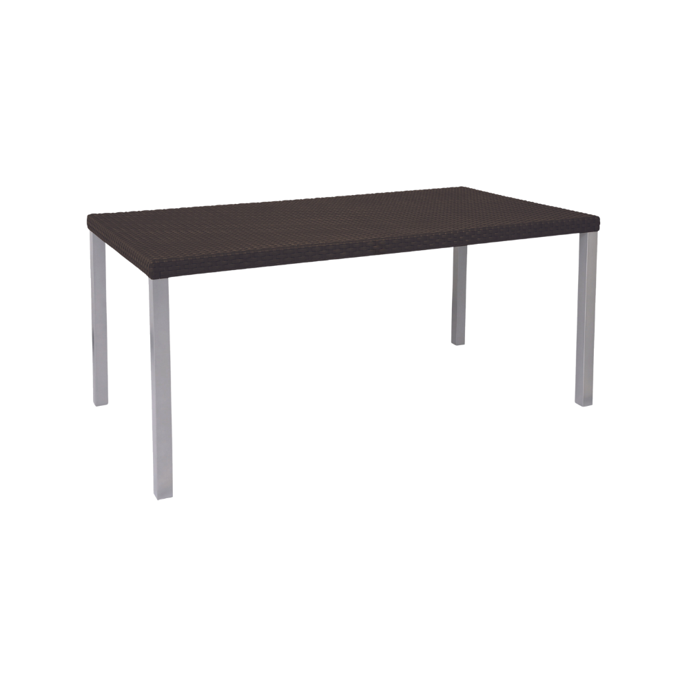 Mesa cuadrada Cubierta en copolímero de polipropileno Diseño ergonómico Para uno a la interperie e interior Aura Muebles modelo OHM-7021-D2