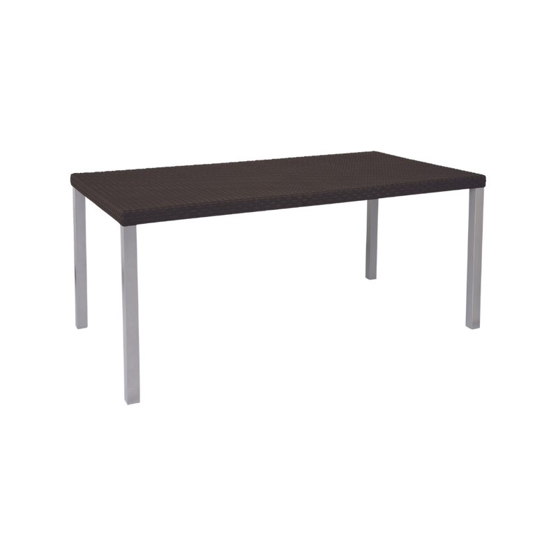 Mesa cuadrada Cubierta en copolímero de polipropileno Diseño ergonómico Para uno a la interperie e interior Aura Muebles modelo OHM-7021-D2