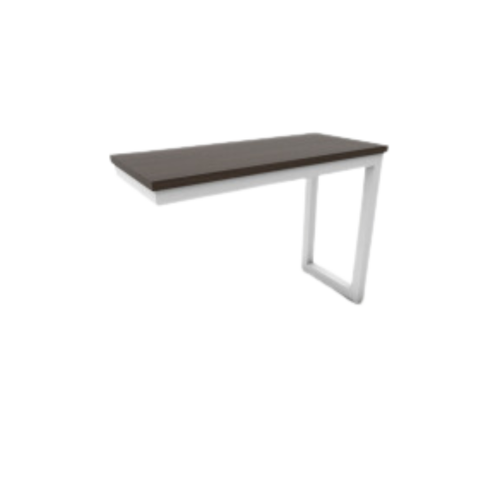 Lateral para mesa de trabajo, cubierta de melamina, estructura metálica de 2″ tubular cuadrado Aura Muebles modelo LTT-100