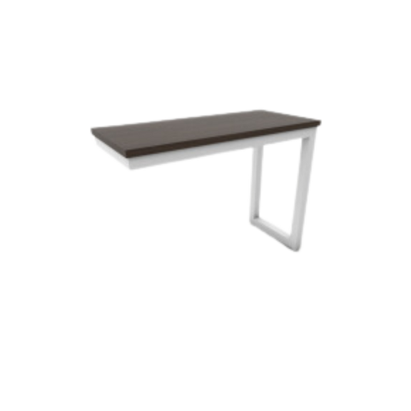 Lateral para mesa de trabajo, cubierta de melamina, estructura metálica de 2″ tubular cuadrado Aura Muebles modelo LTT-90