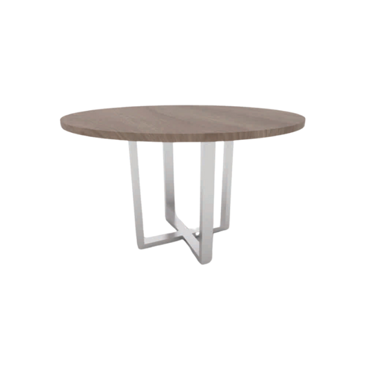 Mesas para sala de juntas. Cubierta tablero laminado 28 mm doble cara con cantos termo fusionados al color. Medida: 120cm x 75cm. Estructura metálica acero 3"x 1" cal.18. Pintura horneada Aura Muebles modelo MEJ03