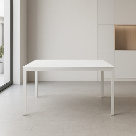 Mesa sala juntas Cubierta tablero laminado 28 mm Embutidos en estructura metálica Aura Muebles MEJ13