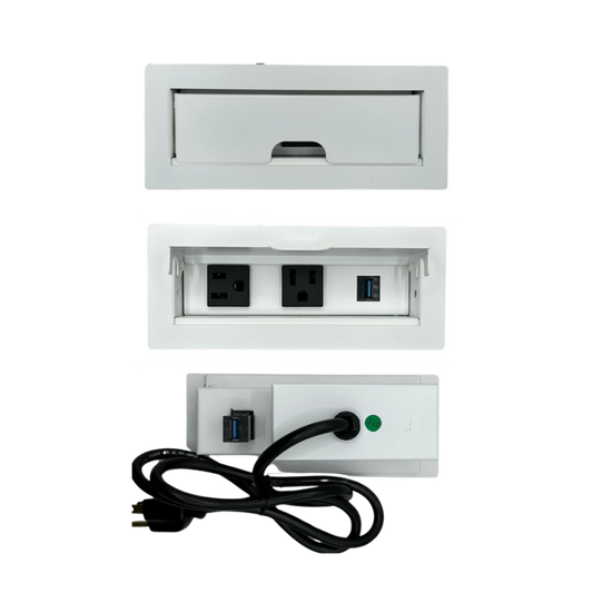 Multicontacto para escritorio 2 AC 1 puerto USB varios colores Aura Muebles IBIZA PSC066