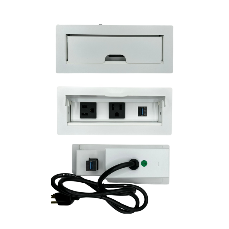 Multicontacto para escritorio 2 AC 1 puerto USB varios colores Aura Muebles IBIZA PSC066
