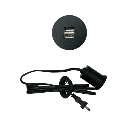 Multicontacto para escritorio 1 puerto USB doble carga SPLIT NANO NEGRO