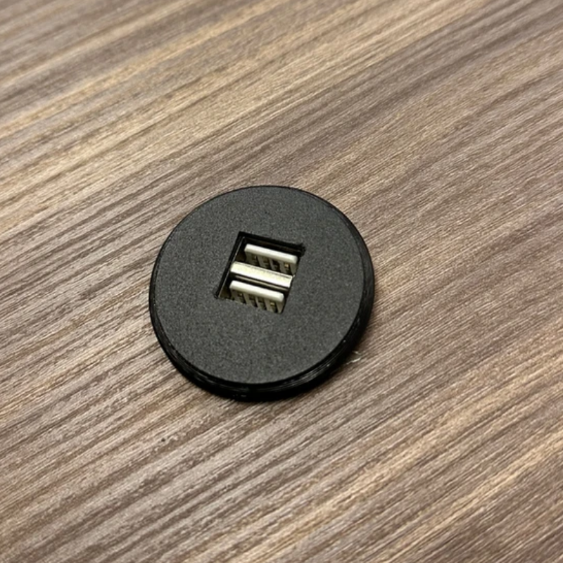 Multicontacto para escritorio 1 puerto USB doble carga SPLIT NANO NEGRO