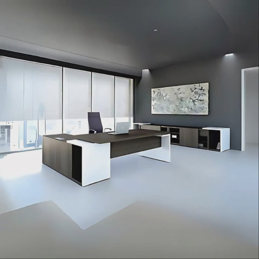 El escritorio ejecutivo modelo PADUA EEJ04 es la adición perfecta para su espacio de trabajo. Con su diseño elegante y moderno, este escritorio ofrece la comodidad y funcionalidad que necesita para aumentar su productividad. Con amplio espacio de almacenamiento y superficie de trabajo.