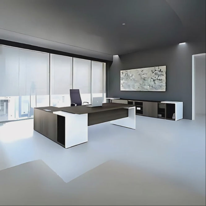 El escritorio ejecutivo modelo PADUA EEJ04 es la adición perfecta para su espacio de trabajo. Con su diseño elegante y moderno, este escritorio ofrece la comodidad y funcionalidad que necesita para aumentar su productividad. Con amplio espacio de almacenamiento y superficie de trabajo.