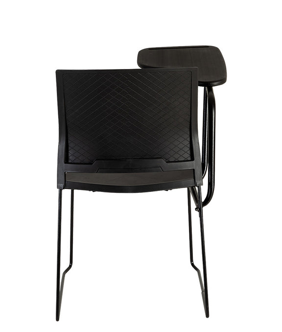 Vista completa desde atrás del pupitre escolar A-600 NP con paleta lateral