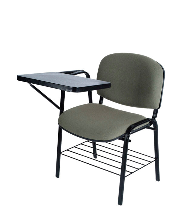 “Pupitre escolar modelo AB-810 M con paleta metálica y asiento tapizado”