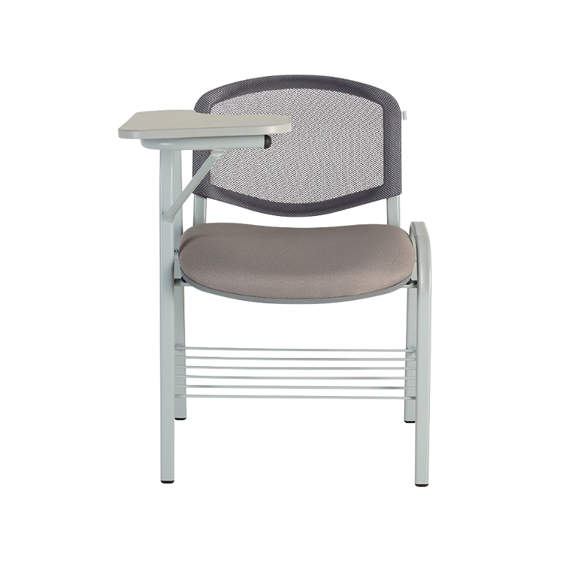 Pupitre escolar con paleta de melamina, respaldo de malla y asiento acolchado. Ideal para aulas modernas por su comodidad, resistencia y diseño ergonómico.