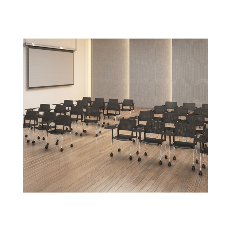 Aura Muebles ofrece el pupitre escolar KYOS OHP-361CR, diseñado para alumnos de colegios. Su diseño ergonómico garantiza comodidad y profesionalidad durante las presentaciones. Portátil y robusto, es perfecto para cualquier aula.