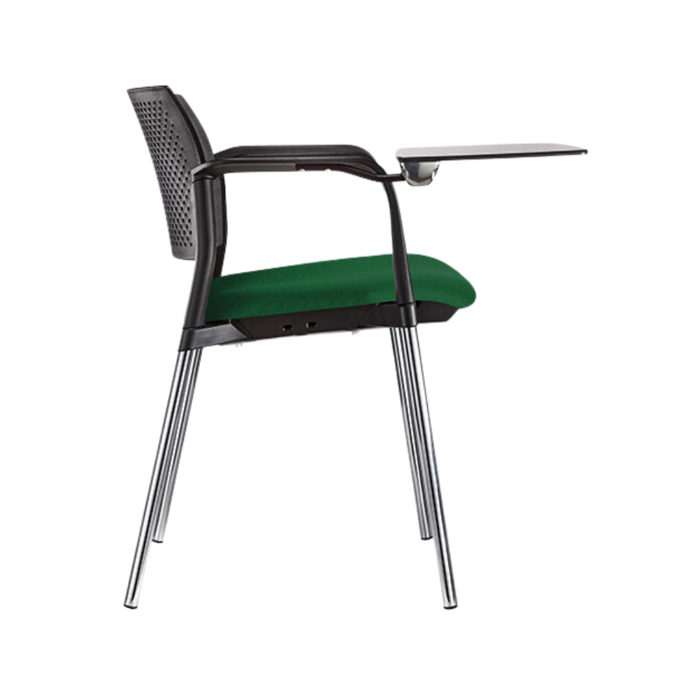 Aura Muebles ofrece el pupitre escolar KYOS OHP-361CR, diseñado para alumnos de colegios. Su diseño ergonómico garantiza comodidad y profesionalidad durante las presentaciones. Portátil y robusto, es perfecto para cualquier aula.