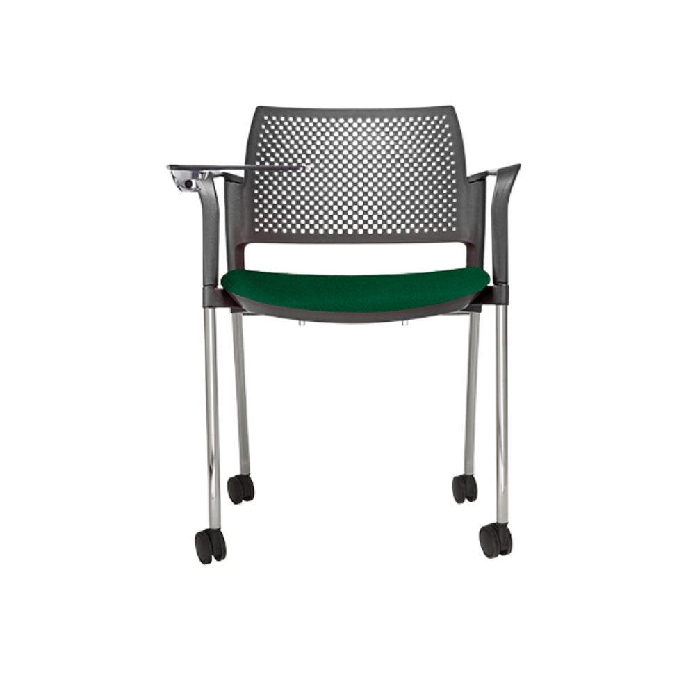 Pupitre escolar KYOS OHP-362CR asiento verde respaldo gris y paleta gris