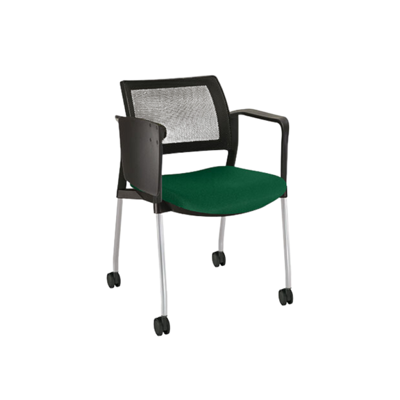 Pupitre escolar KYOS OHP-378 asiento de tela verda respaldo negro abatible