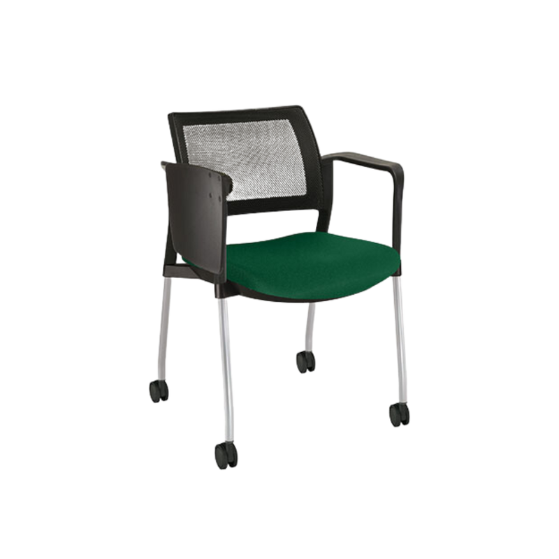 Pupitre escolar KYOS OHP-378 asiento de tela verda respaldo negro abatible