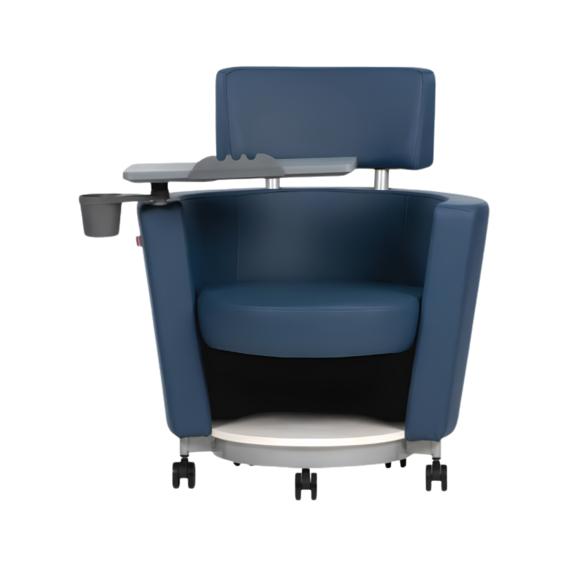 Pupitre escolar Smart con paleta giratoria, portavasos y soporte para tablet. Ideal para aulas modernas y funcionales. Comodidad y diseño en uno.