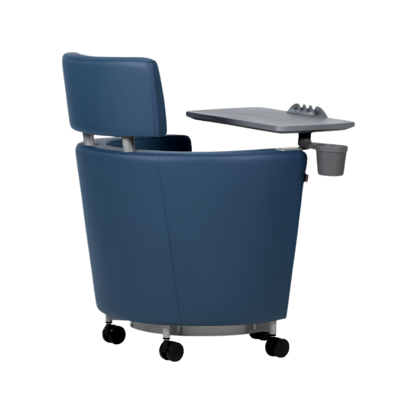 Pupitre escolar Smart con paleta giratoria, portavasos y soporte para tablet. Ideal para aulas modernas y funcionales. Comodidad y diseño en uno.
