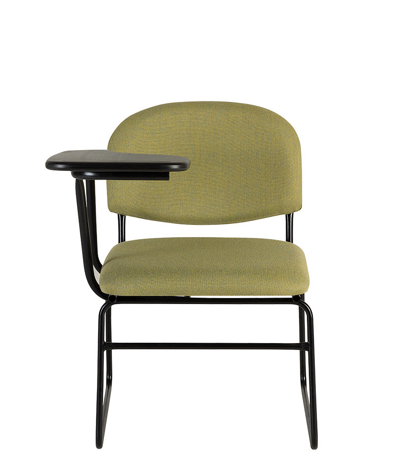 Pupitre escolar modelo PL-750 PM con paleta en melamina visto de frente