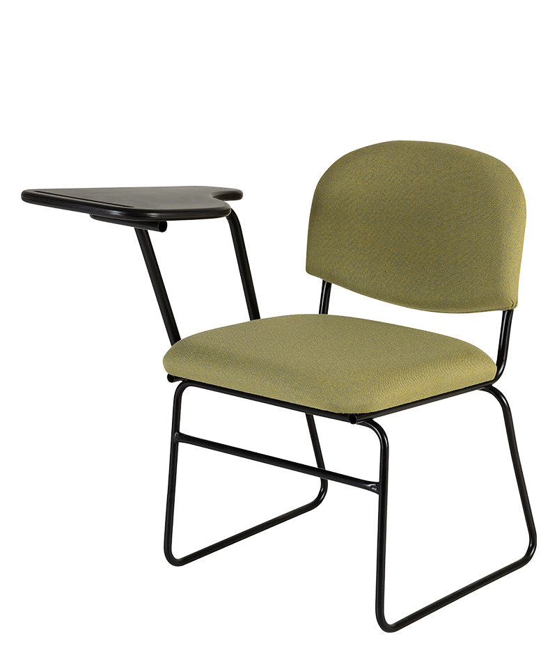 Pupitre escolar con paleta de plástico modelo PL-750 PP vista en ángulo.