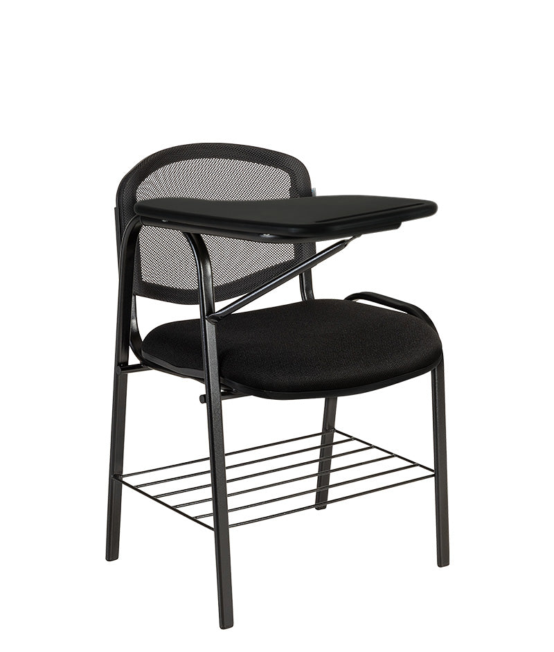 Pupitre escolar PL-120 PP con estructura metálica gris y asiento tapizado.
