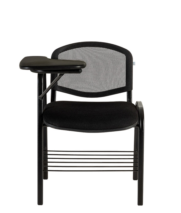 Pupitre escolar modelo PL-120 PP visto de frente, con paleta en melamina.