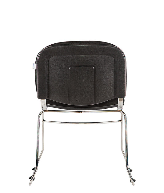 Vista posterior de la silla de visita A-135 CRL con respaldo de polipropileno.