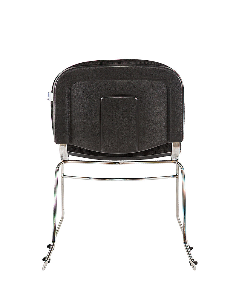 Vista posterior de la silla de visita A-135 CRL con respaldo de polipropileno.