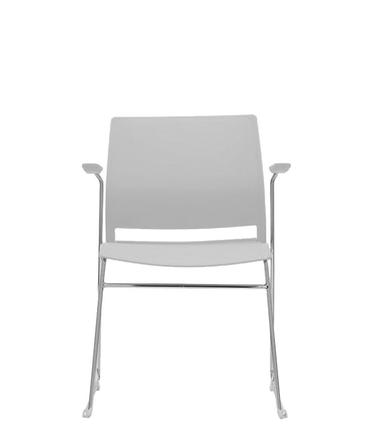 ista frontal de silla de visita A-620 con respaldo ergonómico de polipropileno