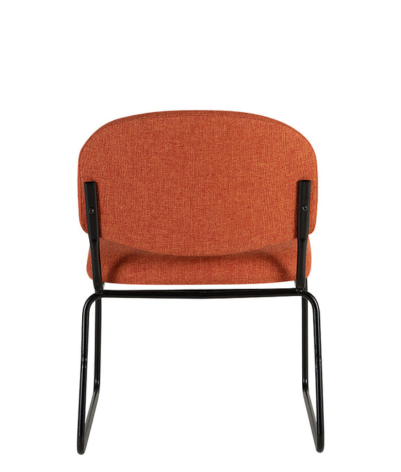 Parte trasera de silla de visita AB-750 con respaldo acolchado tapizado.