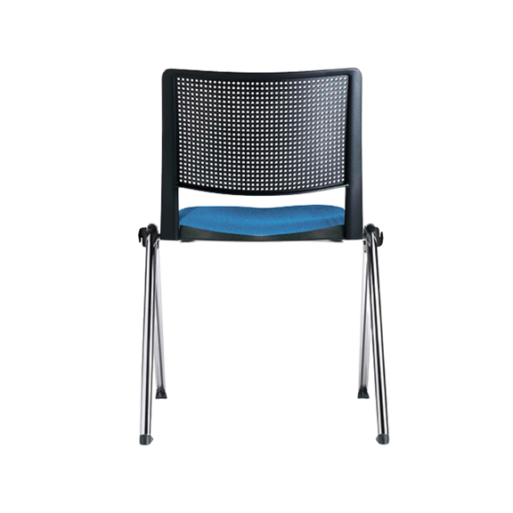 Silla de visita interior REVOLUTION Respaldo En una pieza en polipropileno de alta resistencia y duración Asiento Hule espuma de poliuretano inyectado con 60 kgs/m3 con retardante a la flama de densidad y alta resilencia Aura Muebles modelo OHV-87 cromada