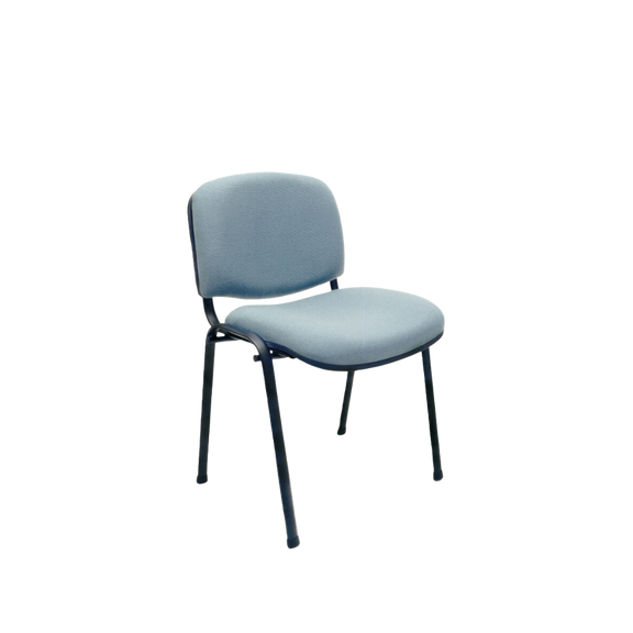 Silla de visita Estructura Estibable en tubular ovalado de 1” cal. 18 en patas y cal. 16 en soporte de respaldo terminado en pintura epóxica texturizada con soporte en asiento de tubo redondo Aura Muebles modelo A-135