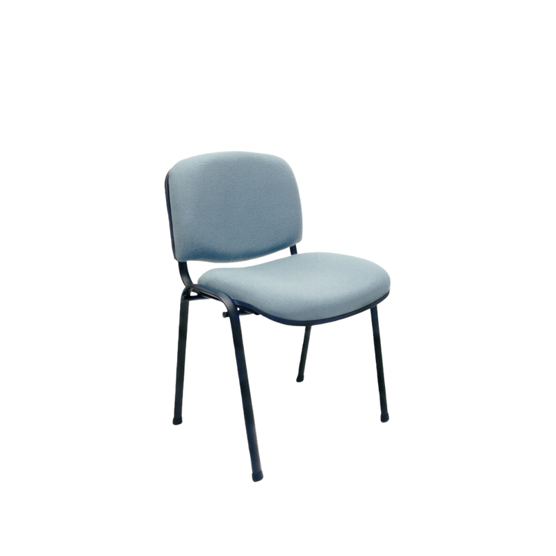 Silla de visita Estructura Estibable en tubular ovalado de 1” cal. 18 en patas y cal. 16 en soporte de respaldo terminado en pintura epóxica texturizada con soporte en asiento de tubo redondo Aura Muebles modelo A-135