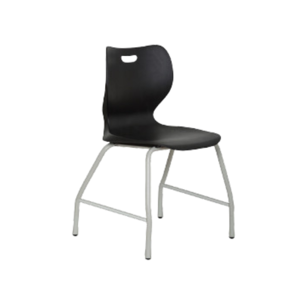 Silla de visita Estructura terminado en pintura electroestática en polvo para exterior color gris gofrado o negro Aura Muebles modelo AB-100