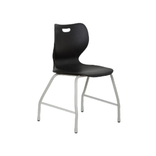 Silla de visita Estructura terminado en pintura electroestática en polvo para exterior color gris gofrado o negro Aura Muebles modelo AB-100