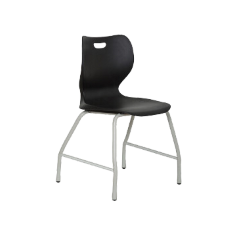 Silla de visita Estructura terminado en pintura electroestática en polvo para exterior color gris gofrado o negro Aura Muebles modelo AB-100