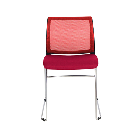 Silla de visita ALPHA Respaldo al color de su elección de nuestra colección malla Furny y asiento tapizado al color de su elección de toda nuestra colección de tapices Aura Muebles modelo OHV-104