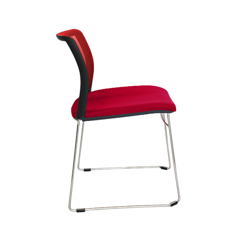 Silla de visita ALPHA Respaldo al color de su elección de nuestra colección malla Furny y asiento tapizado al color de su elección de toda nuestra colección de tapices Aura Muebles modelo OHV-104