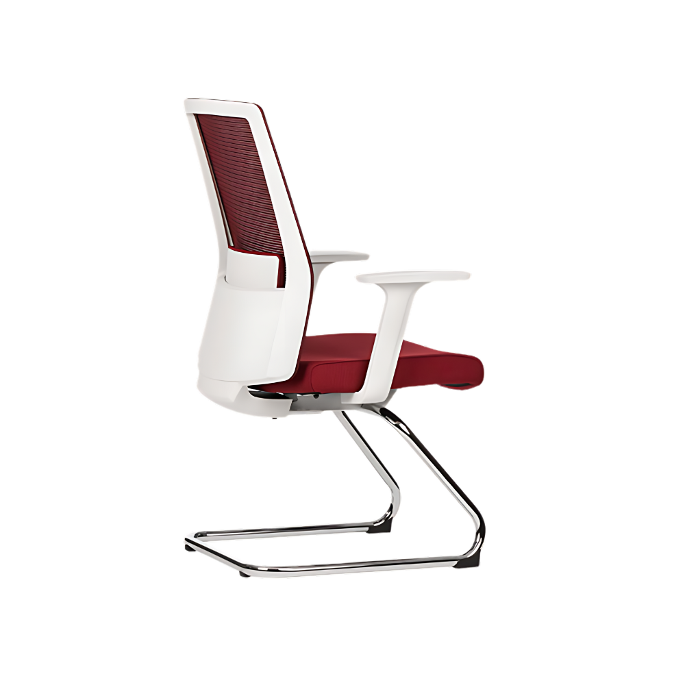 La Silla de Visita Artic White es una Silla moderna en blanco, perfecta para recepción y reuniones. Comodidad y diseño elegante que realza cualquier espacio profesional.