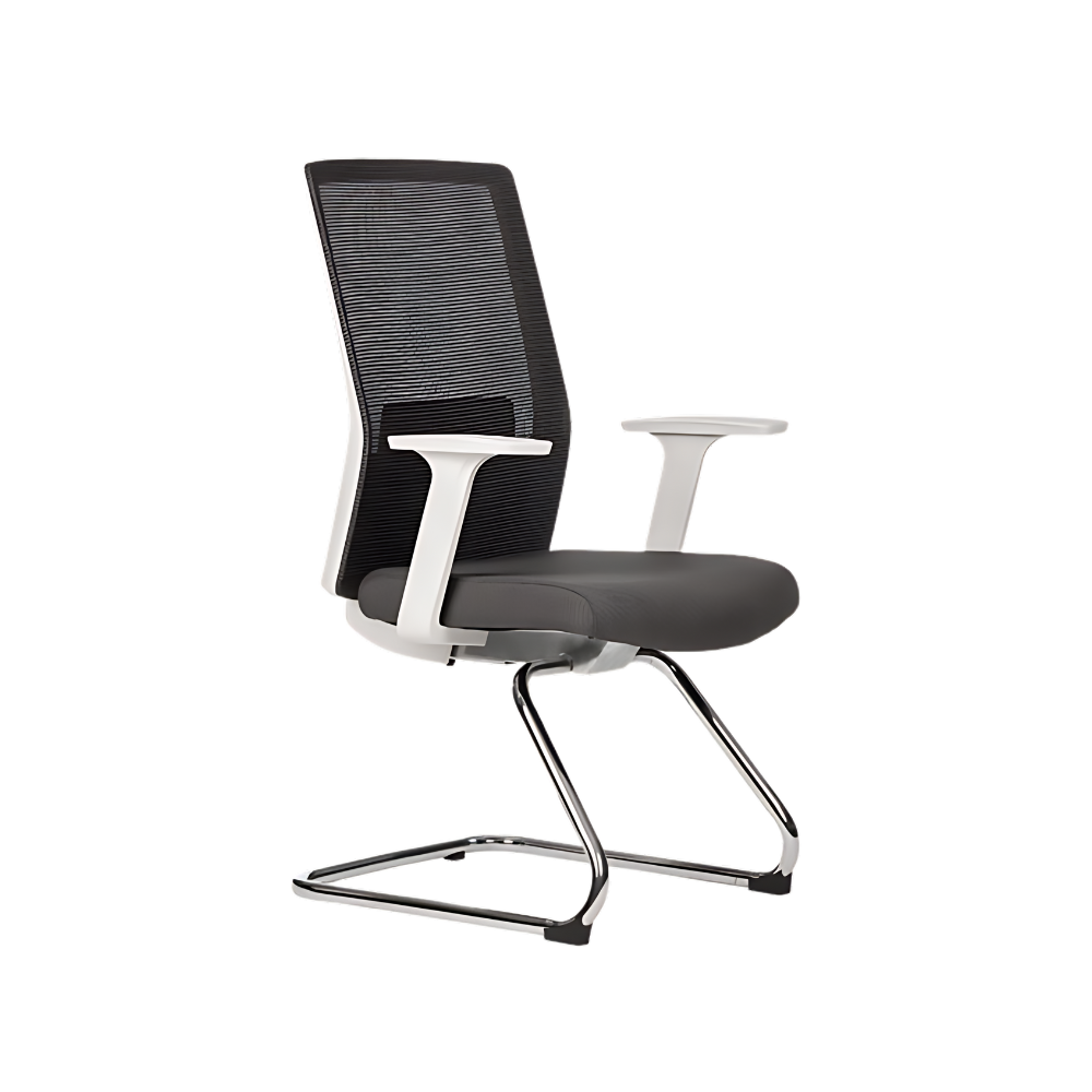 La Silla de Visita Artic White es una Silla moderna en blanco, perfecta para recepción y reuniones. Comodidad y diseño elegante que realza cualquier espacio profesional.