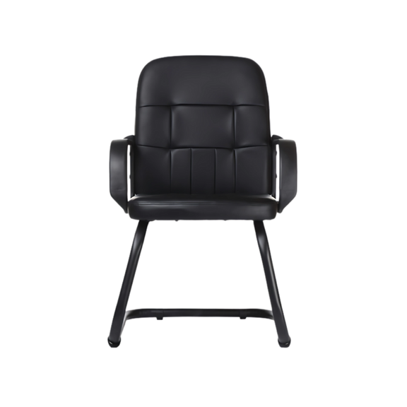 Silla de visita Asiento y respaldo Casco de asiento en madera dura Acojinado en poliuretano dimensionado (PUR) Tapizado en curpiel Aura Muebles modelo BETEL