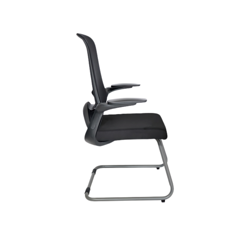 Encuentra la silla de visita modelo Dolphin OHV-111 en color negro en Aura Muebles. Diseñada con comodidad y estilo, esta silla ergonómica y ajustable te brinda el soporte necesario para tu postura y reduce el cansancio en la oficina.