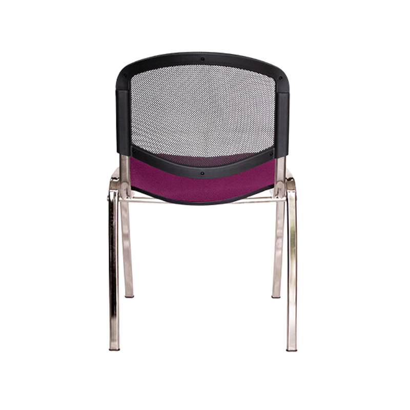 Silla de visita ELLITICO NET Respaldo En malla de diseño ergonómico Asiento Hule espuma laminado flexible con densidad en 24 kgs/m3 y alta resilencia Aura Muebles modelo OHV-2400 cromada