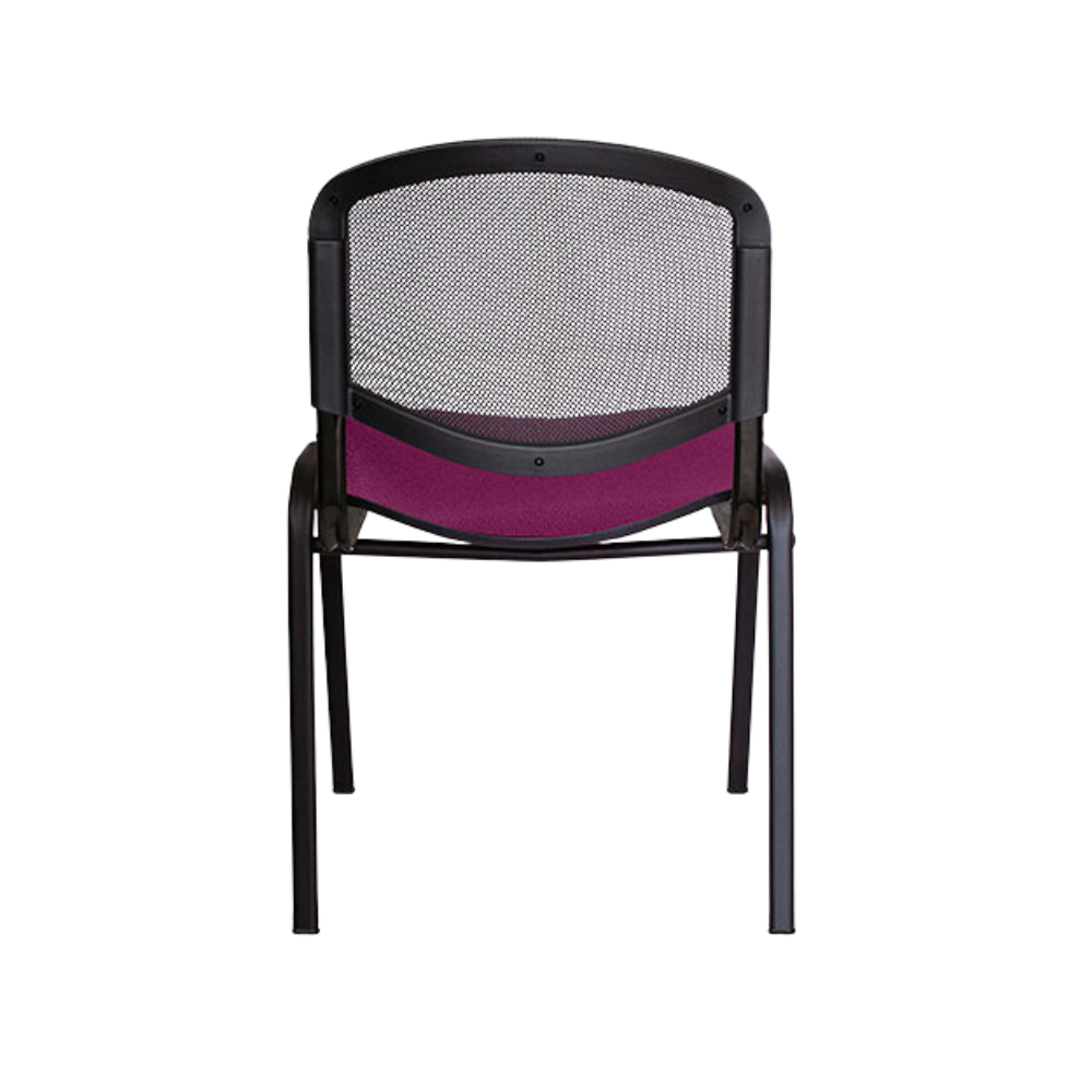 Silla de visita ELLITICO NET Tapiz Respaldo de malla al color de su elección de nuestra colección Malla Furny y asiento tapizado al color de su elección Aura Muebles modelo OHV-2400