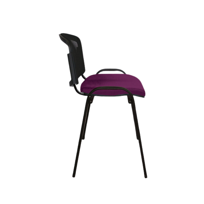 Silla de visita ELLITICO NET Tapiz Respaldo de malla al color de su elección de nuestra colección Malla Furny y asiento tapizado al color de su elección Aura Muebles modelo OHV-2400