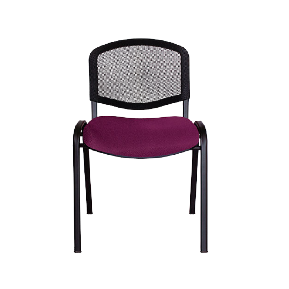 Silla de visita ELLITICO NET Tapiz Respaldo de malla al color de su elección de nuestra colección Malla Furny y asiento tapizado al color de su elección Aura Muebles modelo OHV-2400