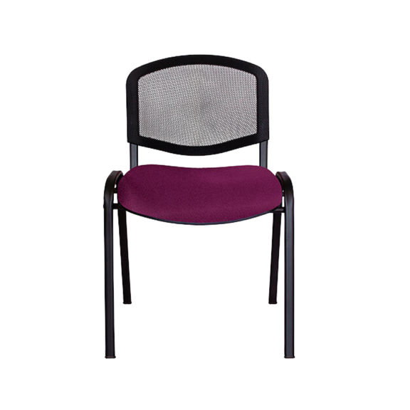 Silla de visita ELLITICO NET Tapiz Respaldo de malla al color de su elección de nuestra colección Malla Furny y asiento tapizado al color de su elección Aura Muebles modelo OHV-2400